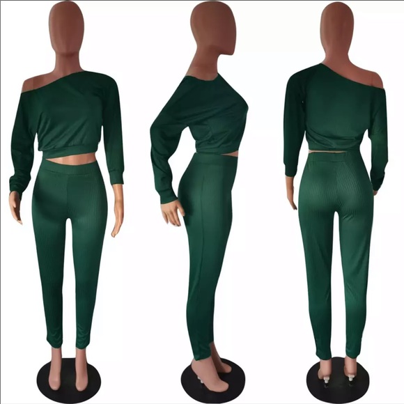 Beautiful sexy 2 piece evening wear  (Olive Green) - Picture 1 of 3